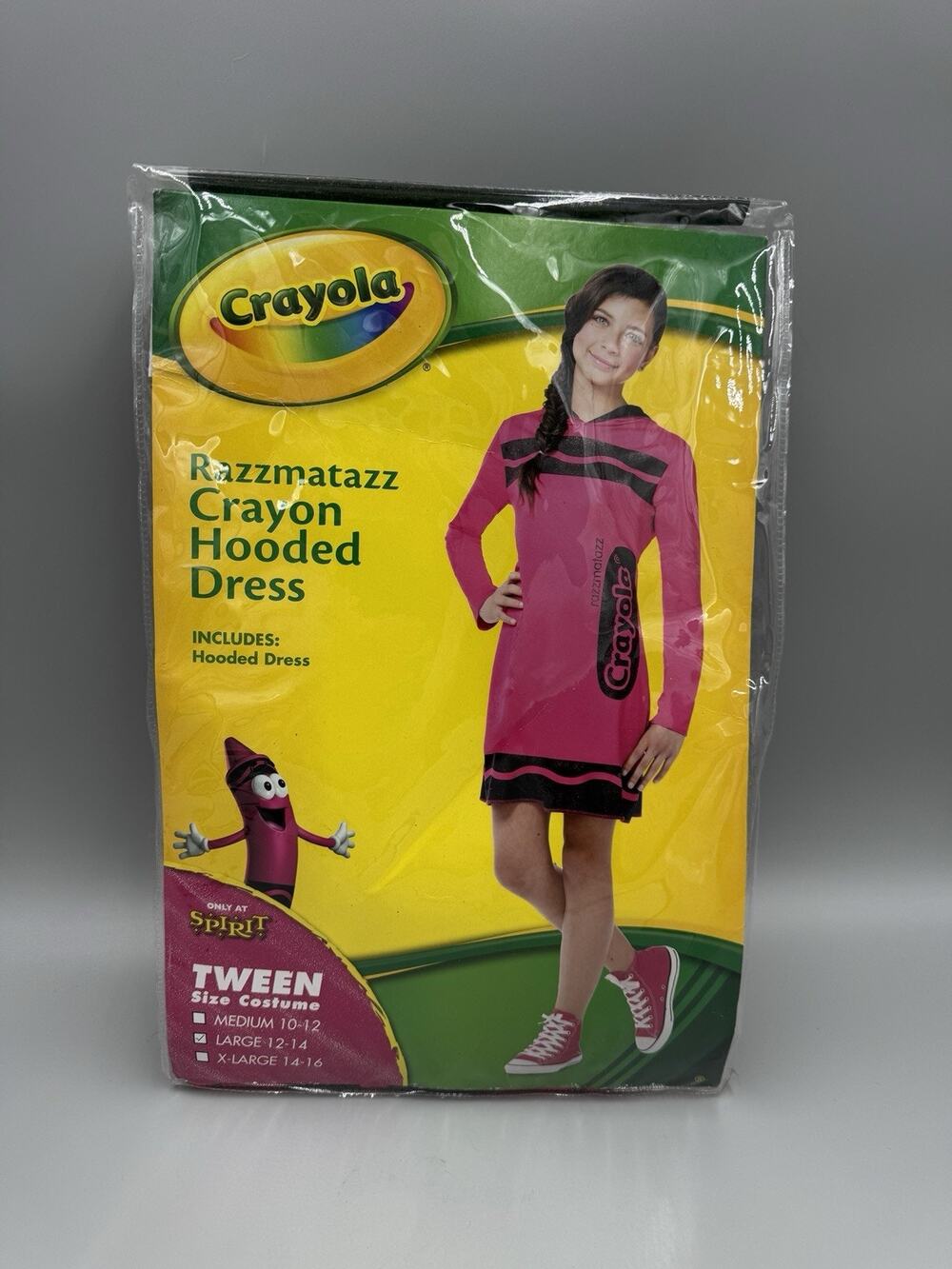 Razzmatazz Crayon Hooded Dress Spirit Halloween Tween Size Large 12-14
